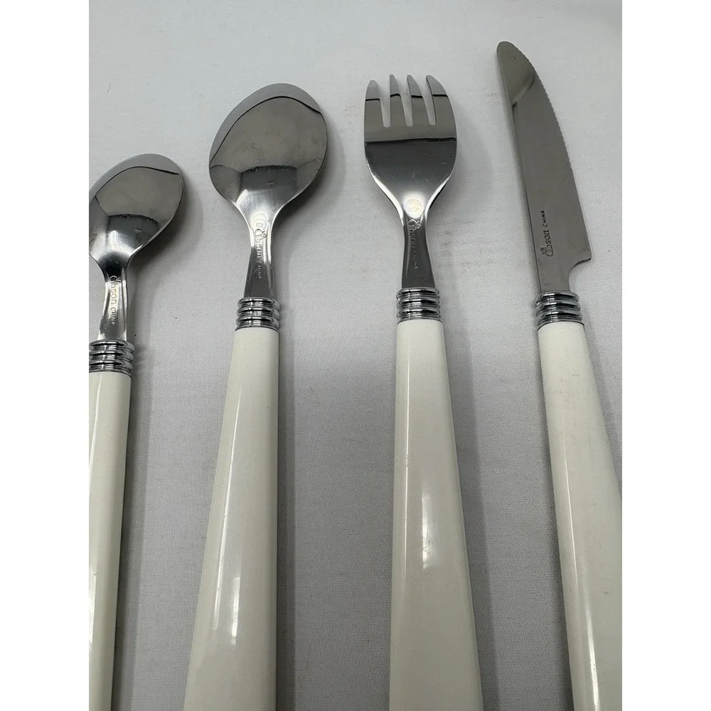Flatware John Deere Tractor Gibson Dinner Knife 2-Spoons Fork 4-Pc Replacement